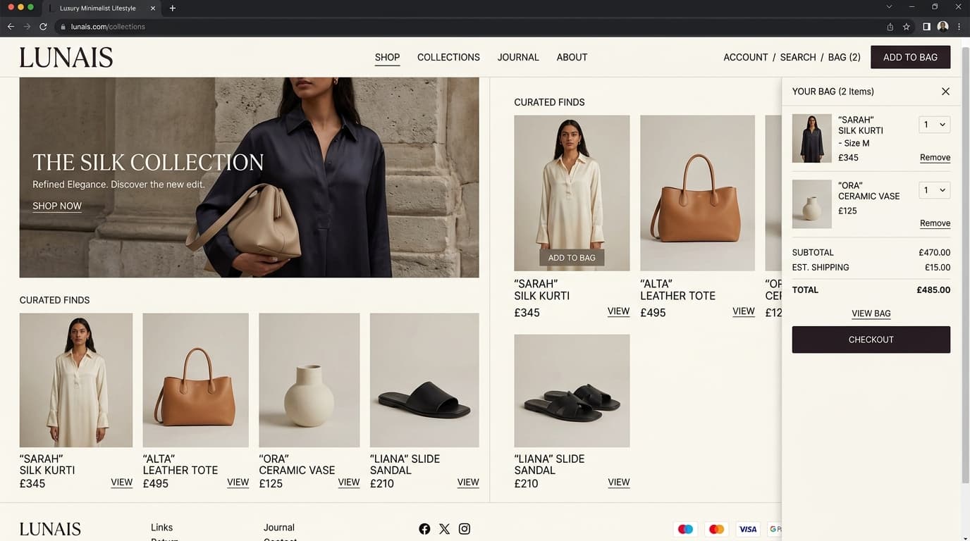 A customer-facing storefront built by SnapTech