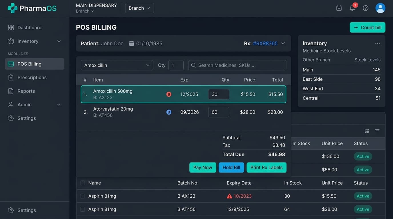 Admin panel for Management Systems & POS built by SnapTech